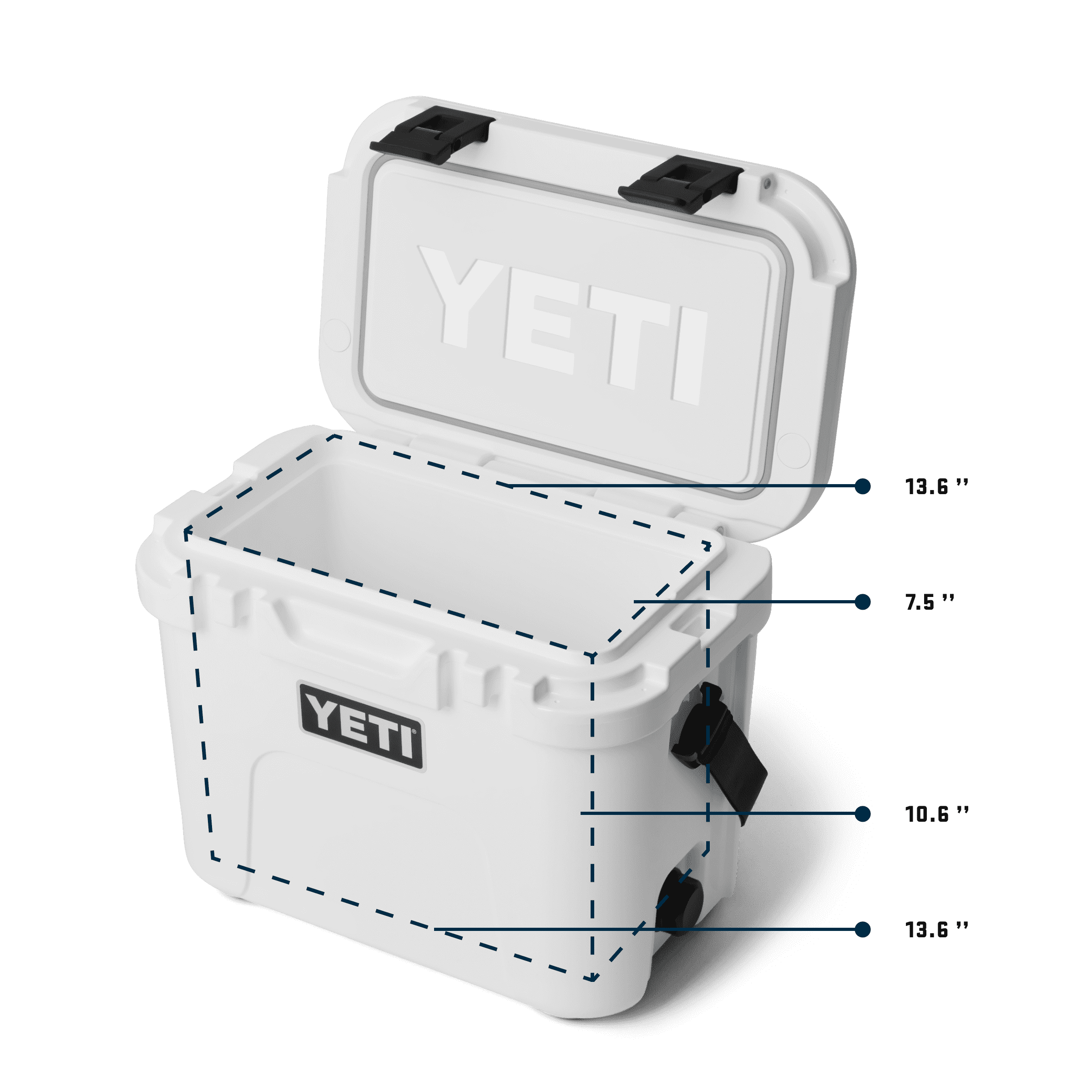 YETI Roadie® 15 Hard Cooler 230090 Measurements interior yeticoolershop.com YETI Roadie® 15 Hard Cooler 230090 Measurements interior yeticoolershop.com