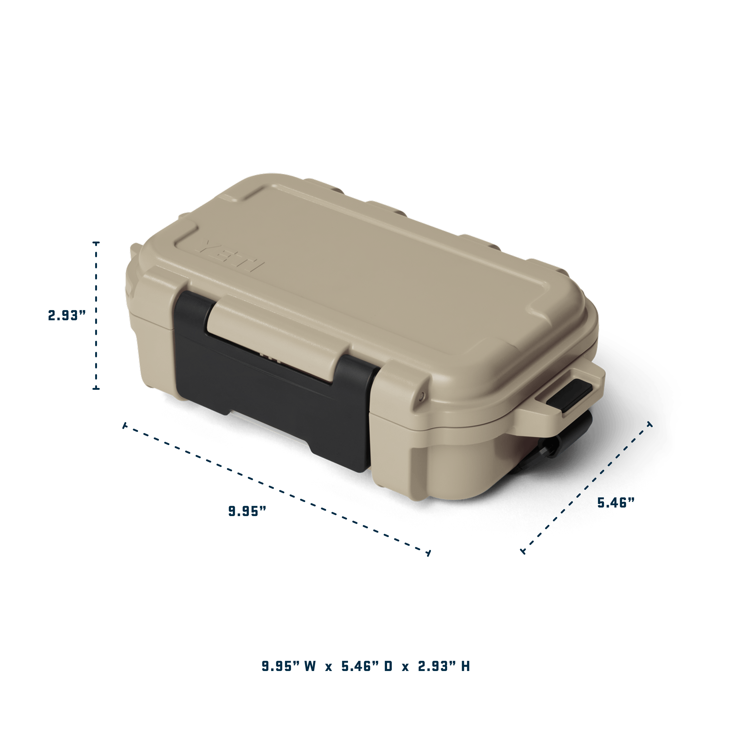YETI Loadout® GoBox 1 Gear Case 240148 MiniGoBox PDP Measurements Imperial 2400x2400 YETI Cooler Shop