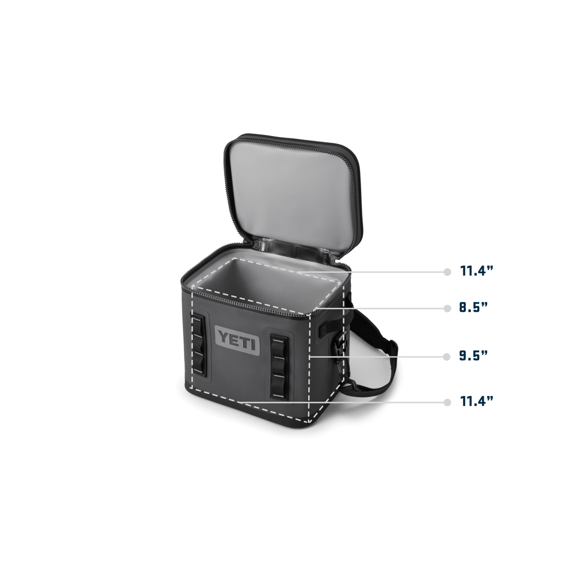 YETI Hopper Flip® 12 Soft Cooler Hopper Flip 12 soft cooler gray interior mobile YETI Cooler Shop