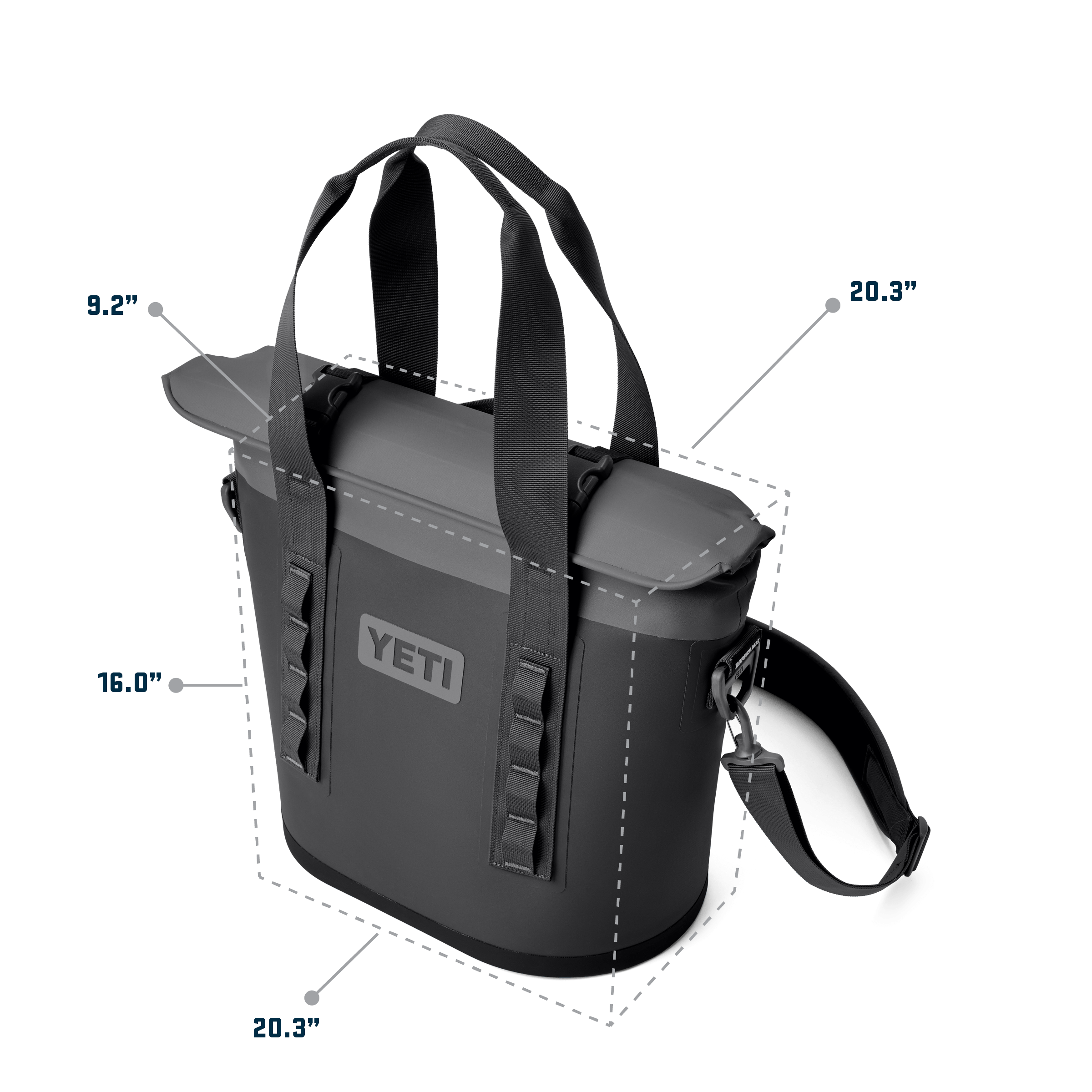 YETI Hopper® M15 Tote Soft Cooler MSeries M15 soft cooler gray exterior YETI Cooler Shop