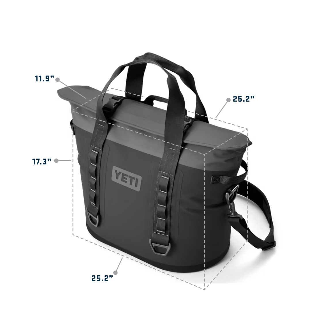 YETI Hopper® M30 Tote Soft Cooler MSeries M30 soft cooler gray exterior YETI Cooler Shop