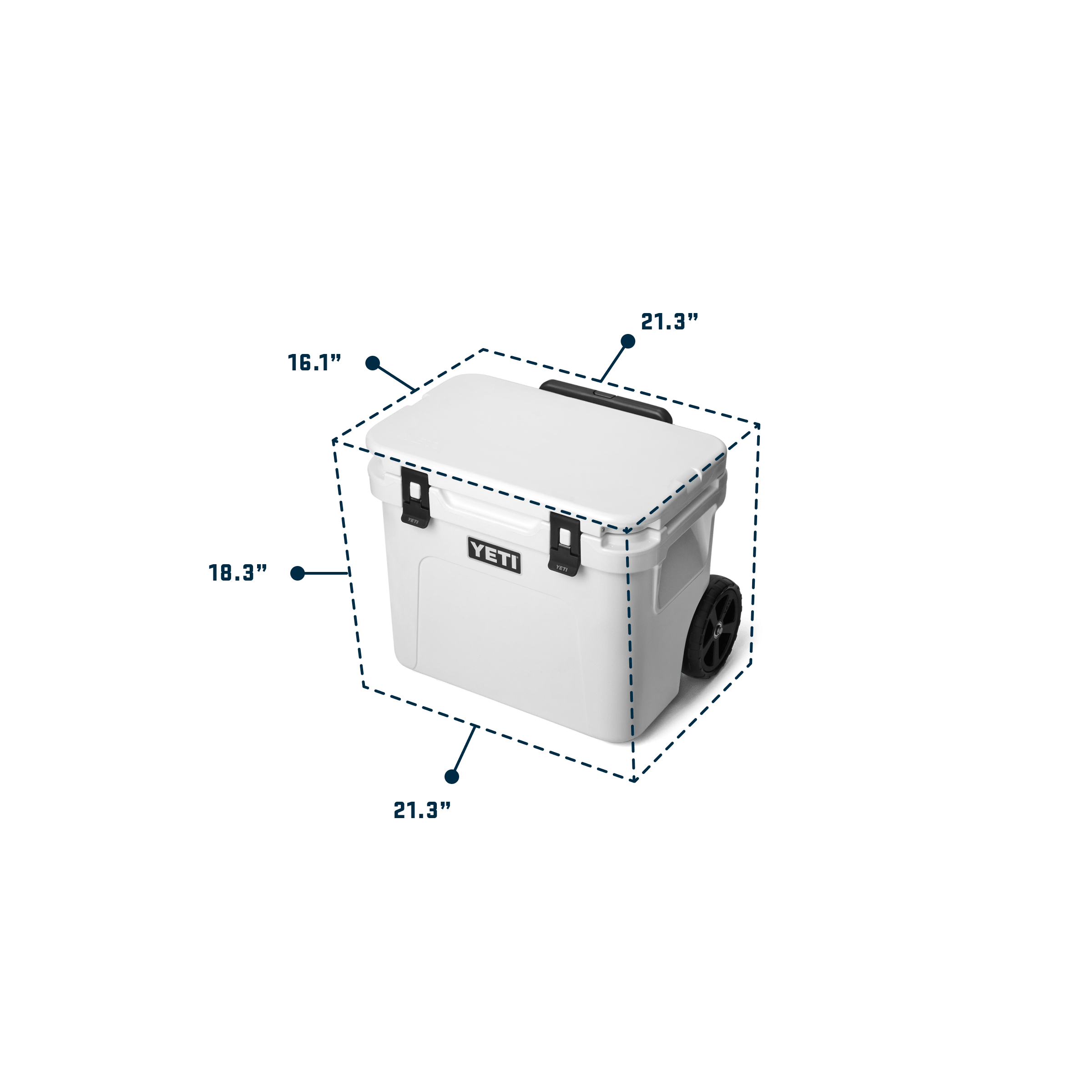 YETI Roadie® 32 Wheeled Cooler Roadie 32 hard cooler white exterior 2400x2400 yeticoolershop.com