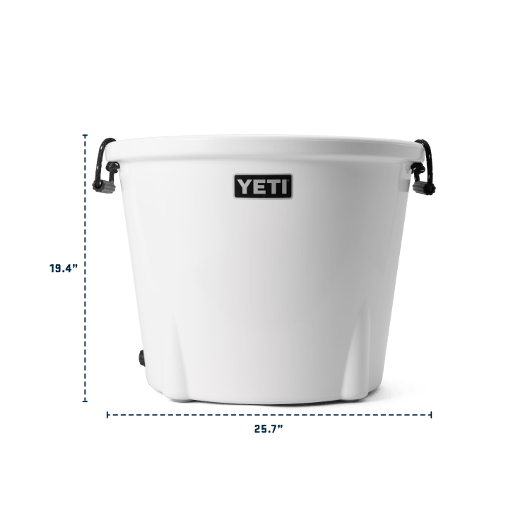 Yeti Tank® 85 Ice Bucket Tank 85 hard cooler white exterior mobile yeticoolershop.com