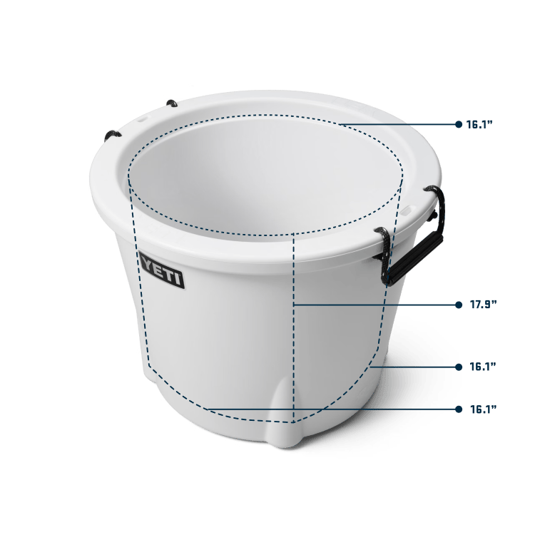 Yeti Tank® 85 Ice Bucket Tank 85 hard cooler white interior mobile yeticoolershop.com