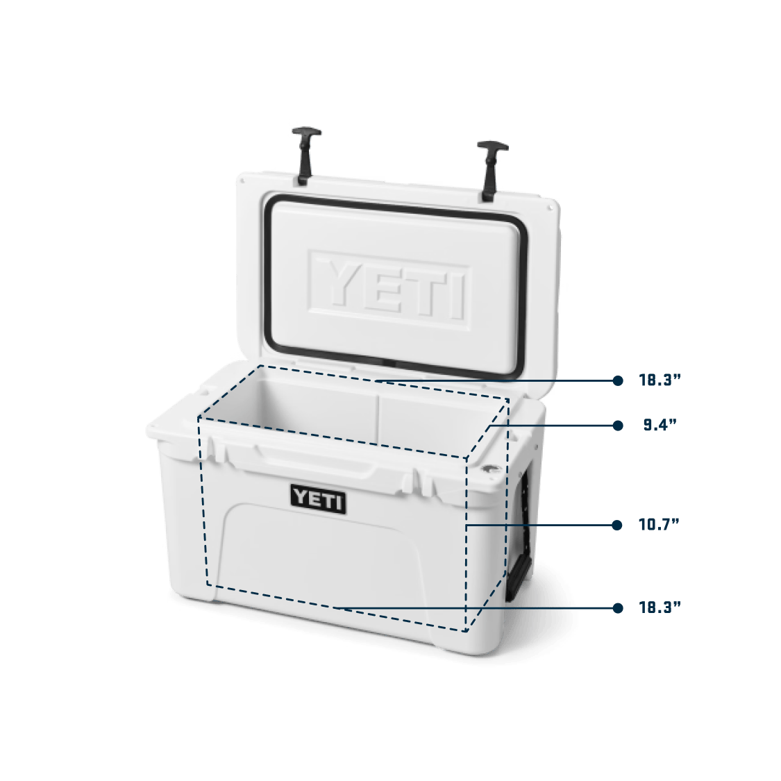 YETI Tundra® 45 Hard Cooler Tudnra 45 hard cooler white interior mobile yeticoolershop.com
