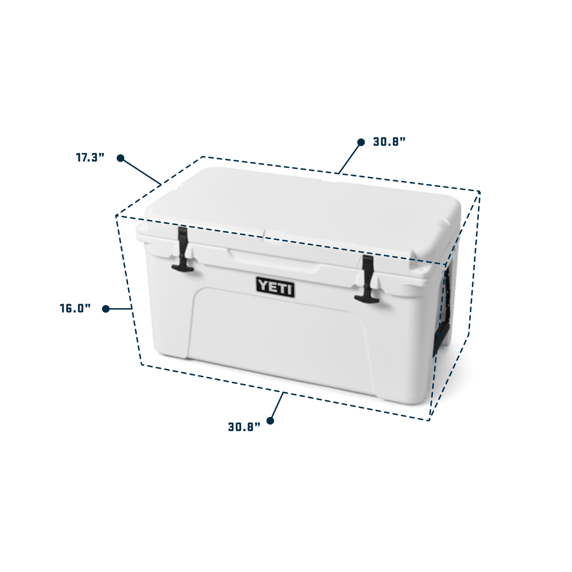 YETI Tundra® 65 Hard Cooler Tudnra 65 hard cooler white exterior mobile yeticoolershop.com