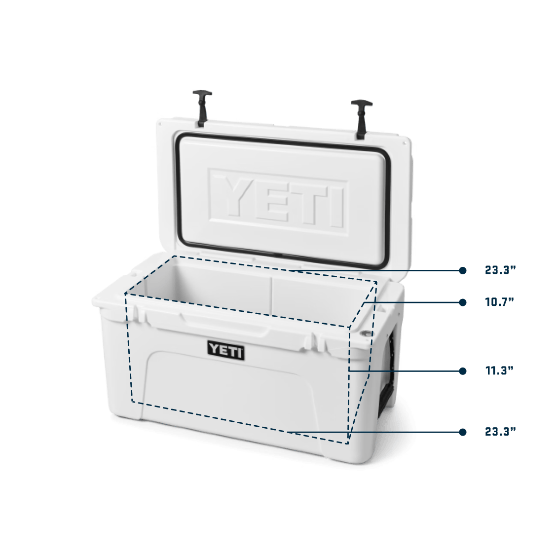 YETI Tundra® 65 Hard Cooler Tudnra 65 hard cooler white interior mobile yeticoolershop.com