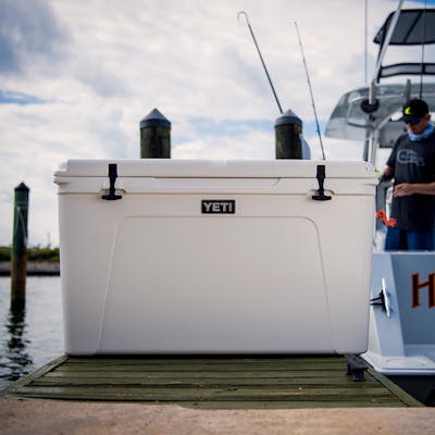 YETI Tundra® 210 Hard Cooler Tundra 210 Hard Cooler Product Overview Image Lifestyle 1x yeticoolershop.com