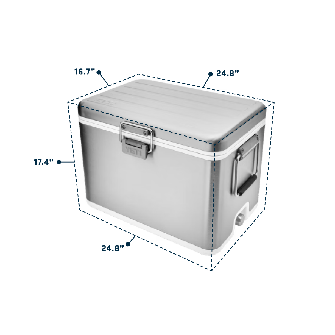 Yeti V Series® Stainless Steel Cooler VSeries 55 hard cooler white exterior mobile yeticoolershop.com