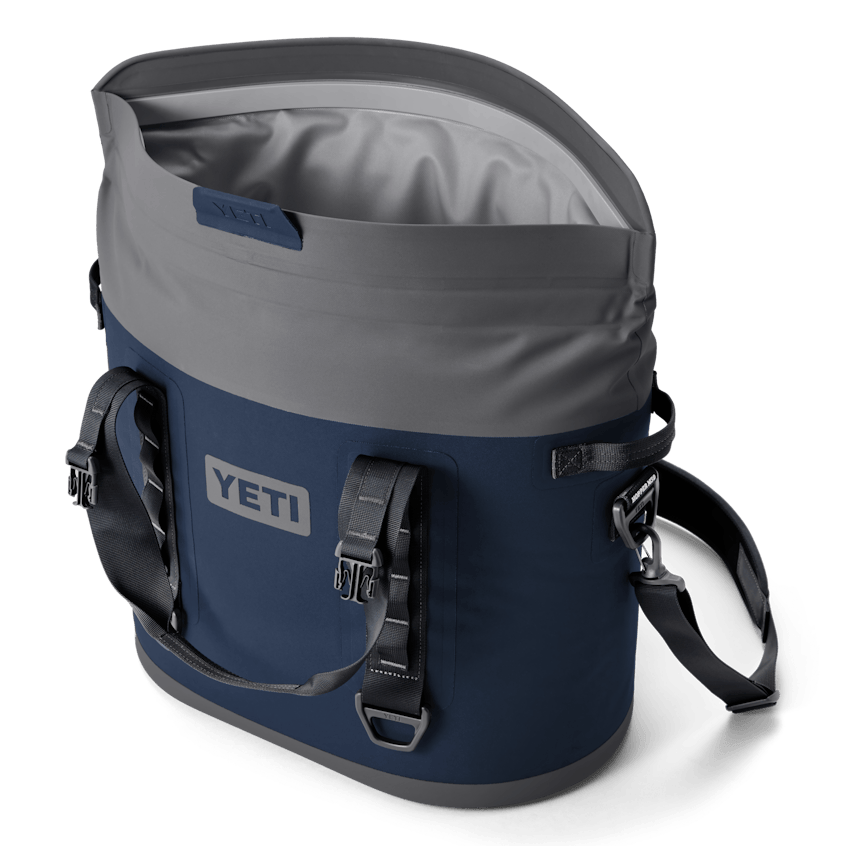 YETI Hopper® M30 Tote Soft Cooler W Hopper M30 Navy 3qtr Open 1994 B YETI Cooler Shop