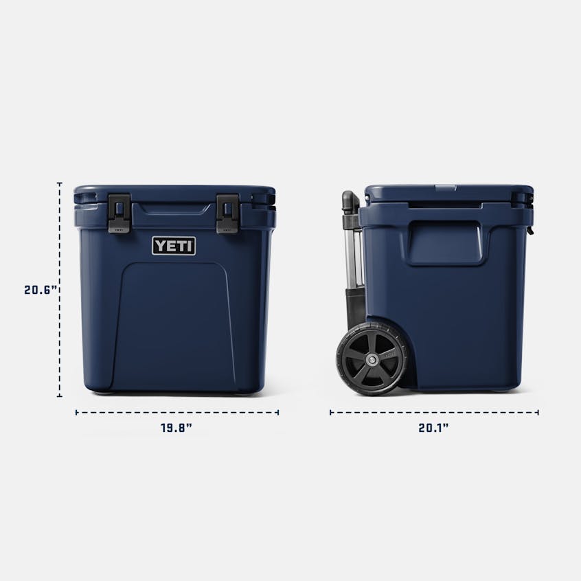 YETI Roadie® 48 Wheeled Cooler W roadie 48 hard cooler navy yeticoolershop.com