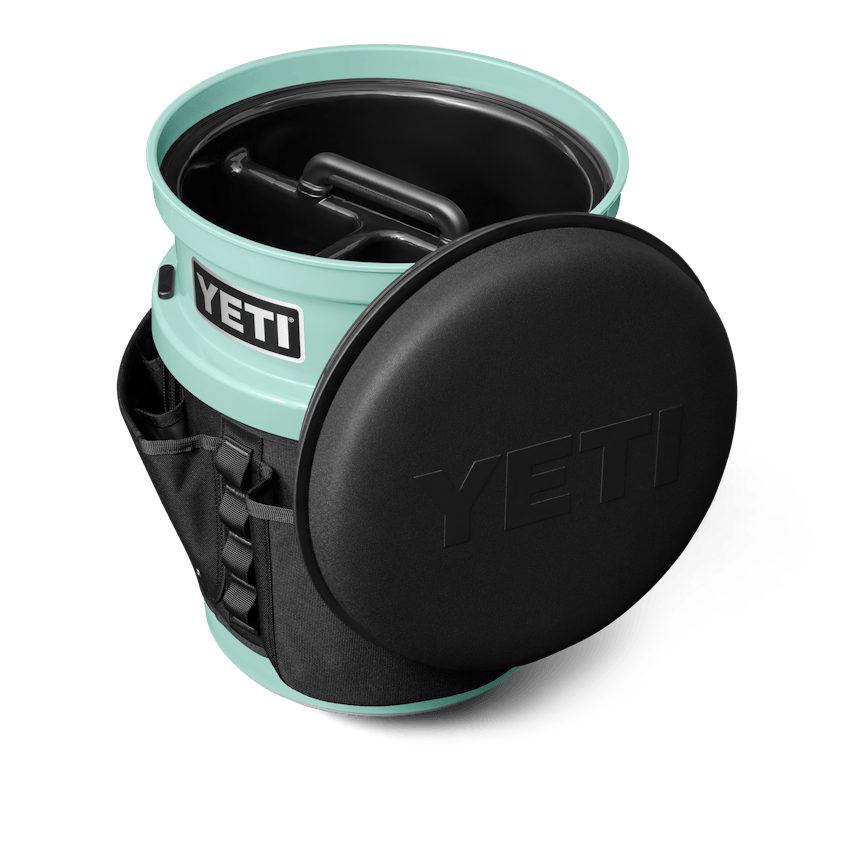 The Fully-Loaded Bucket With Black Swivel Seat W site studio hard goods Loadout Bucket Swivel Seat Black on Seafoam 3qter Loaded 10534 Primary B 2400x2400 YETI Cooler Shop